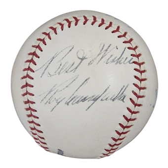 Roy Campanella Signed Baseball With Additional Signature (PSA/DNA)